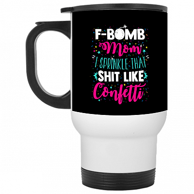 14 oz. White Travel Mug