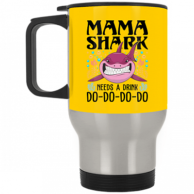 14 oz. Silver Travel Mug