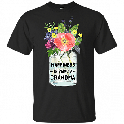 Happiness Is Being A Grandma T-Shirt - Blessed To Be Called A Grandma Mother's Day Floral Gift For Mothers Day Tee Shirt