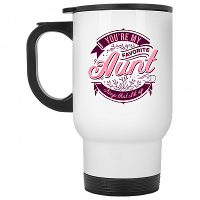 14 oz. White Travel Mug