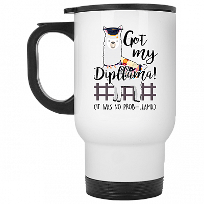 14 oz. White Travel Mug