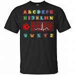 Funny Alphabet PQRSTU ECG EKG Electrocardiography Wave Strip Paramedic RN Nurse T-Shirt Tee Shirt