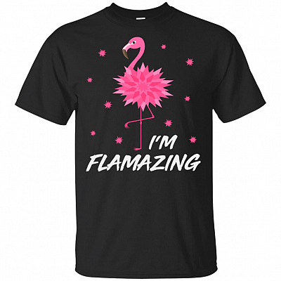 Im Flamazing Tropical T-Shirt - Funny Flamingo Shirt-Summer Gift