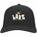 Love Autism Awareness Twill Cap - High-Profile Snapback Hat - Trucker Hat
