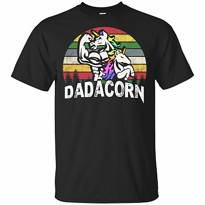 Dadacorn Unicorn Dad And Son Daughter Fathers Day T-Shirt - Fathers Day Happy Dadacorn Cute T-Shirt For Girls Boys Shirt
