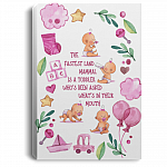 The Fastest Land Mammal Is A Toddler Baby Girl Nursery Gallery Wrapped Framed Canvas - Unframed Poster - Home Decor Wall Art