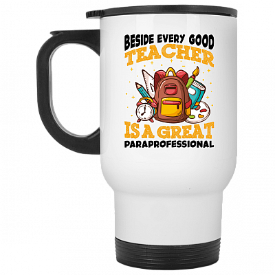 14 oz. White Travel Mug