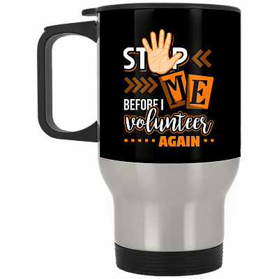 14 oz. Silver Travel Mug