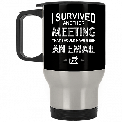 14 oz. Silver Travel Mug