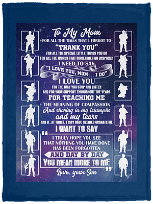 To My Mom For All The Times That I Forgot To Thank You Fleece Blanket - Premium Sherpa Blanket - Woven Blanket