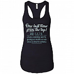 One-Last-Time-From The Top And 5, 6, 7, 8 Cotton Tank Top Tee - Ladies Racerback Tank - Dance Teacher Gift Tank Top
