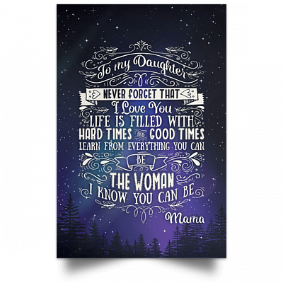 Alternative view of To My Daughter Never Forget That I Love You Gallery Wrapped Framed Canvas Prints - Unframed Poster - Home Decor Wall Art