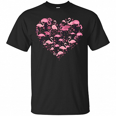 Heart Love Flamingos T-Shirt - Cute Flamingo Lover Gift Shirt