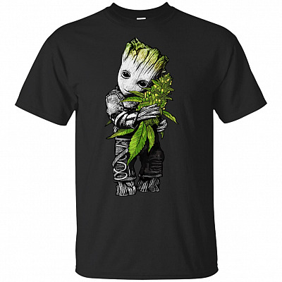 Gro-ot Hug Herb Can-nabis Marijua-na T-Shirt