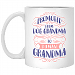Promoted From Dog Grandma To Human Grandma Changing Color Ceramic Coffee Mug - Travel Mug - Stainless Water Bottle