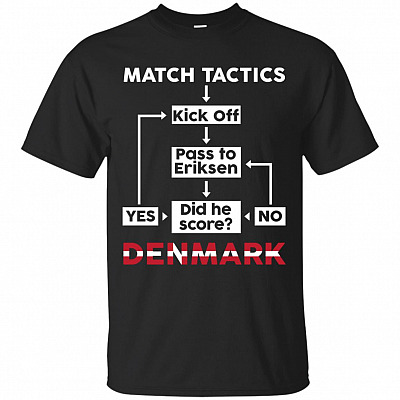 Match Tactics Pass to Eriksen T-Shirt - Funny Denmark Football World Cup Shirt