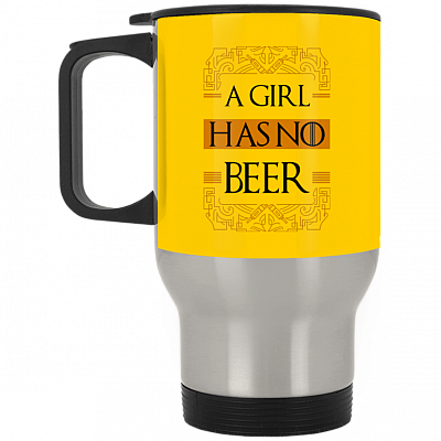 14 oz. Silver Travel Mug