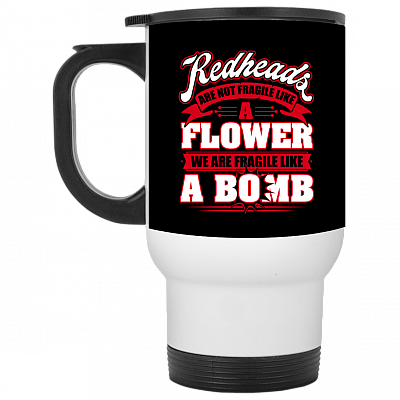 14 oz. White Travel Mug