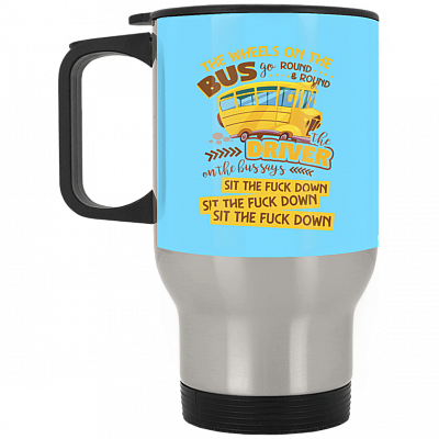 14 oz. Silver Travel Mug