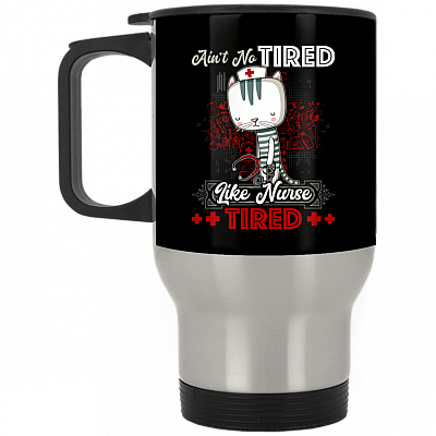 14 oz. Silver Travel Mug