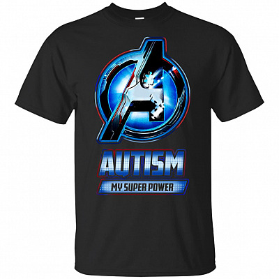 Autism My Super Power Autism Awareness T Shirt Gift For Autistic Kids Awareness T-Shirt