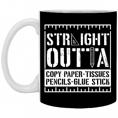 Straight Outta Copy Paper-Tissues Pencils Glue Stick Ceramic Coffee Mug - Beer Stein -Water Bottle - Color Changing Mug