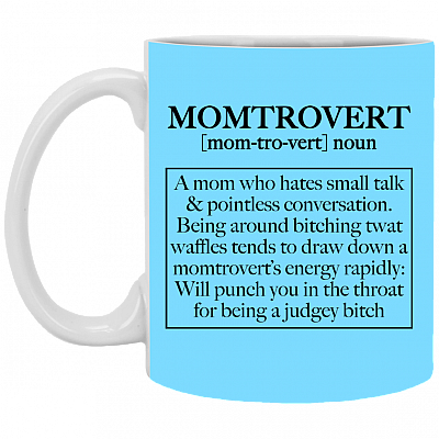 Alternative view of Momtrovert Mom Hates Small Talk Pointless Conversation Definition Coffee Mug-Beer Stein-Water Bottle-Color Changing Mug