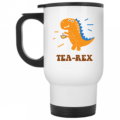 14 oz. White Travel Mug