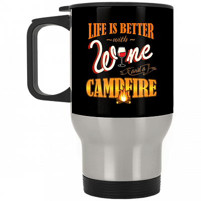 14 oz. Silver Travel Mug