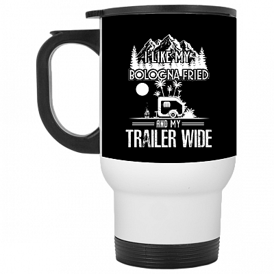 14 oz. White Travel Mug