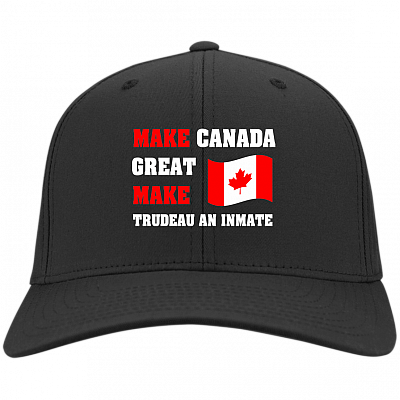 Make Canada Great Make Trudeau An Inmate Twill Cap - High-Profile Snapback Hat - Trucker Hat