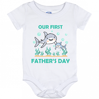 Our First Fathers Day Baby Onesie - Baby Infant Bodysuit - First Fathers Day Baby Onesie