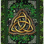 Irish Symbol Fleece Blanket - Shamrock Patrick Day Premium Sherpa Blanket - Woven Blanket