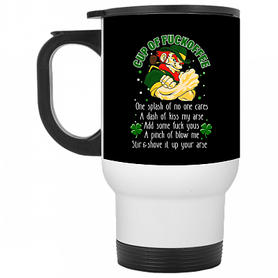 14 oz. White Travel Mug