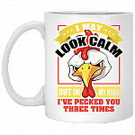 I May Look Calm But In My Head I've Pecked You 3 Times Ceramic Coffee Mug - Beer Stein -Water Bottle - Color Changing Mug