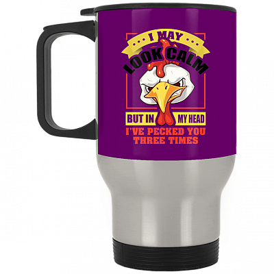 14 oz. Silver Travel Mug