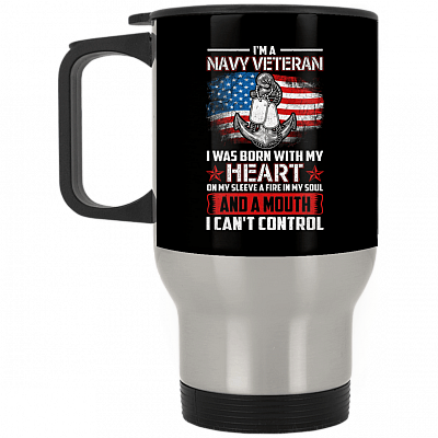 14 oz. Silver Travel Mug