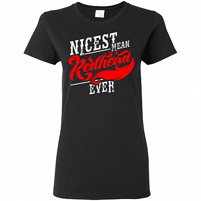 Nicest Mean Red Head Ever Ladies T-Shirt - Premium Ladies Triblend Dolman Sleeve Shirt
