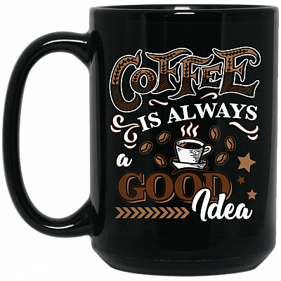 15 oz. Black Mug