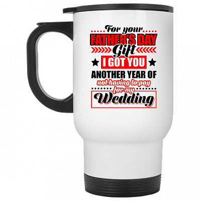 14 oz. White Travel Mug