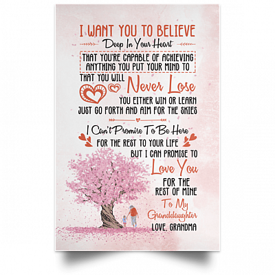 Alternative view of To My Granddaughter Unframed Poster - Gallery Wrapped Framed Canvas Prints