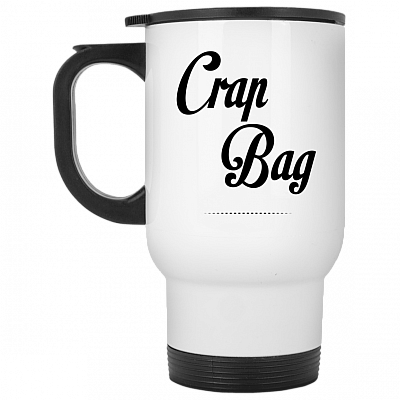 14 oz. White Travel Mug