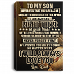 To My Son Never Feel That You Are Alone Framed Canvas - Unframed Poster - Home Decor Wall Art