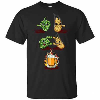 Funny Brew Beer Fusion Malted Barley Hops T-Shirt