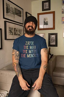 Alternative view of Zayde The Man The Myth The Mensch T-Shirt - Cute Funny For Papa Shirt
