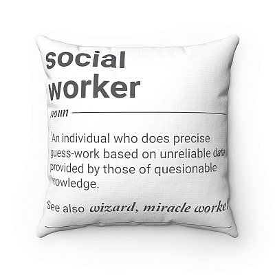 Social Worker An Individual Who Does Precise Guess-Work Throw Pillow - Decorative Pillow - Indoor Outdoor Cushion