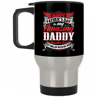 14 oz. Silver Travel Mug