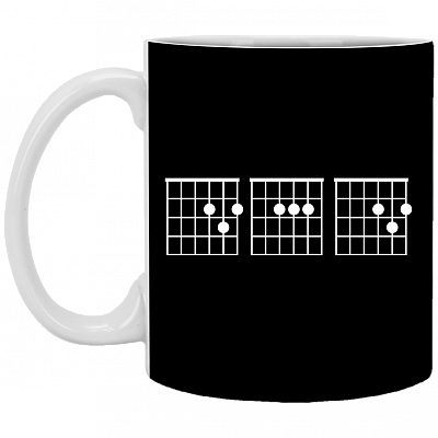 Guitar Chord Dad Ceramic Coffee Mug - Beer Stein - Water Bottle - Color Changing Mug