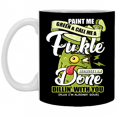 Paint Me Green And Call-Me A Pickle Ceramic Coffee Mug - Beer Stein -Water Bottle - Color Changing Mug