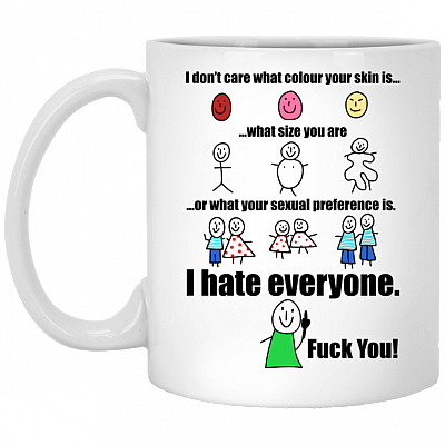 I Don't Care What Color Your Skin Is Ceramic Coffee Mug - Beer Stein -Water Bottle - Color Changing Mug